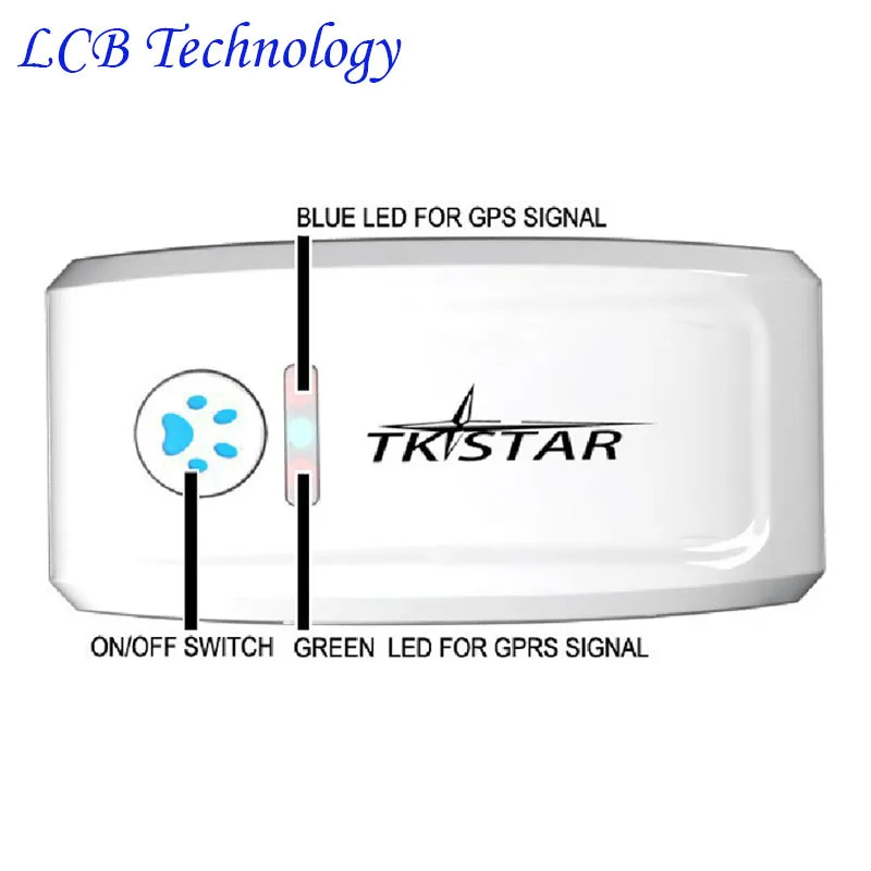 GPS трекер TKSTAR для домашних животных ожерелье с GSM GPRS TK909 в режиме реального времени