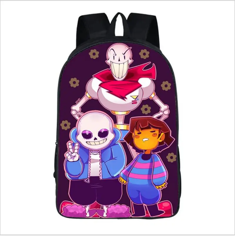 Аниме Undertale рюкзак для подростков девочек мальчиков студентов Bookbag Sans Papyrus Мультфильм mochila мужчин ноутбук плечи сумки Дорожная сумка