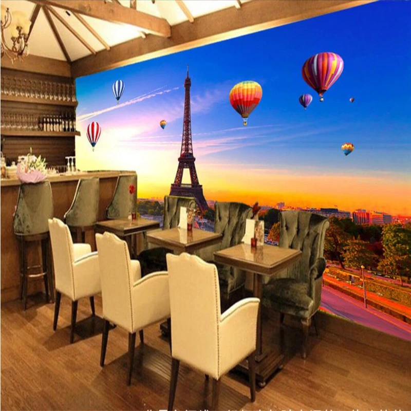 3D обои beibehang любых размеров фотообои с ультрапрозрачным изображением Парижа