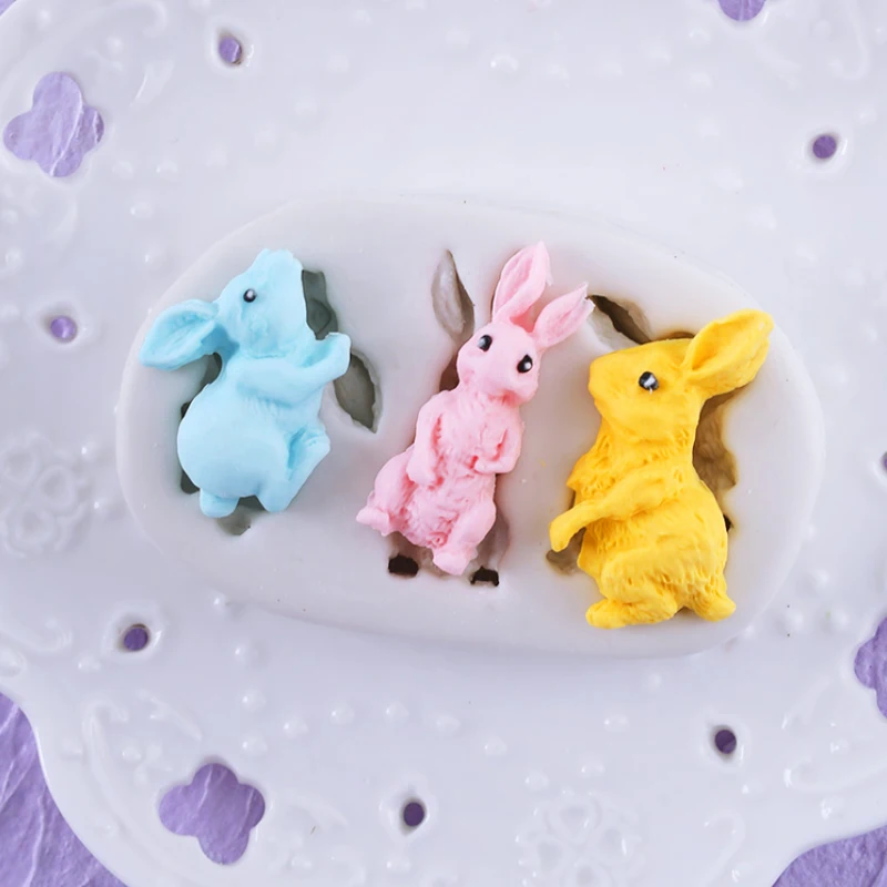 Cartoon Bunny Silicone Mold Fondant Mould Cake Decorating Tools Chocolate Gumpaste Molds Sugarcraft Kitchen Gadgets | Дом и сад