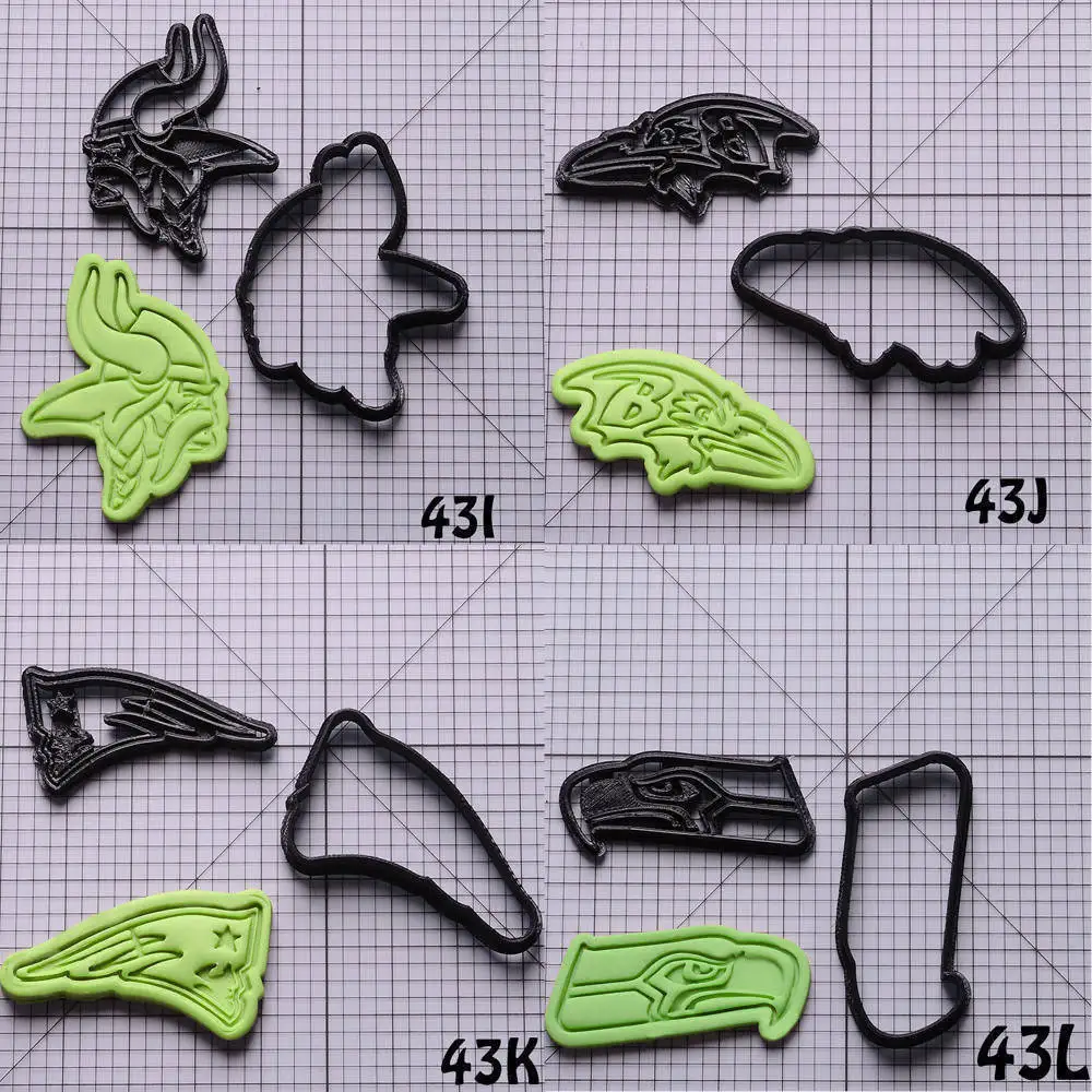 Профессиональный Американский Футбол Логотип Команды печенья набор из