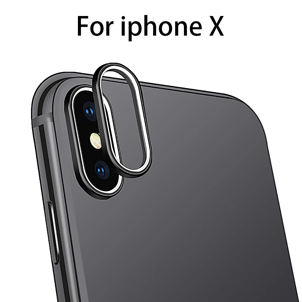 Крышка кольца объектива для IPhone X защита задней камеры Aero Aluminium круг Мини Черный