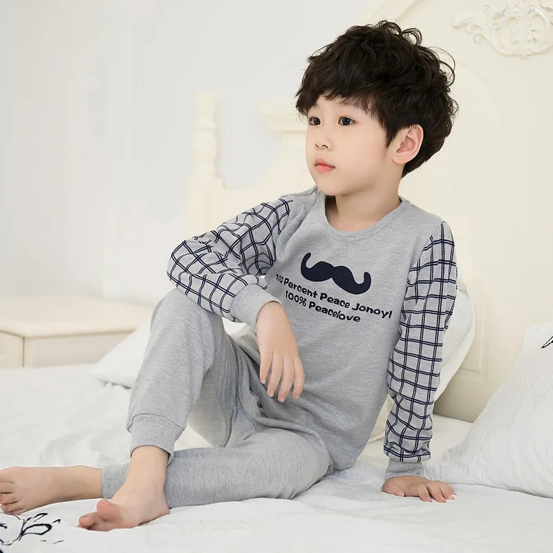 Y-19 Autumn Winter Kids Pajamas Sets Baby Girl Clothes Boys Pyjamas Girls Pijamas Baby Sleepwear Children's Long Sleeve T-shirt+Pants - Цвет: Y-19