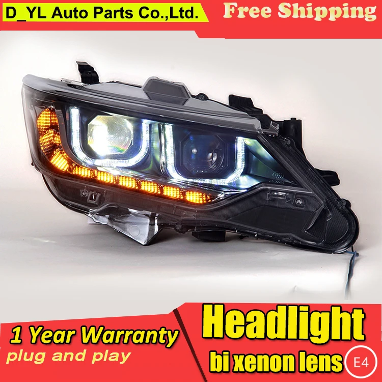 

Car Styling LED Head Lamp for Toyota Camry headlights 2015 Toyota Camry led headlight led drl H7 hid Q5 Bi-Xenon Lens low beam