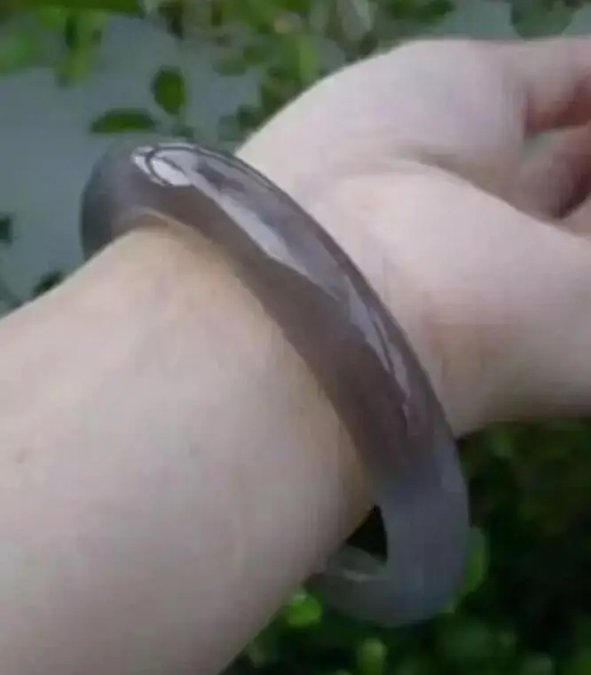 Handmade 100% Natural Icy bright pink white stone Bangle Bracelet jadeite | Украшения и аксессуары