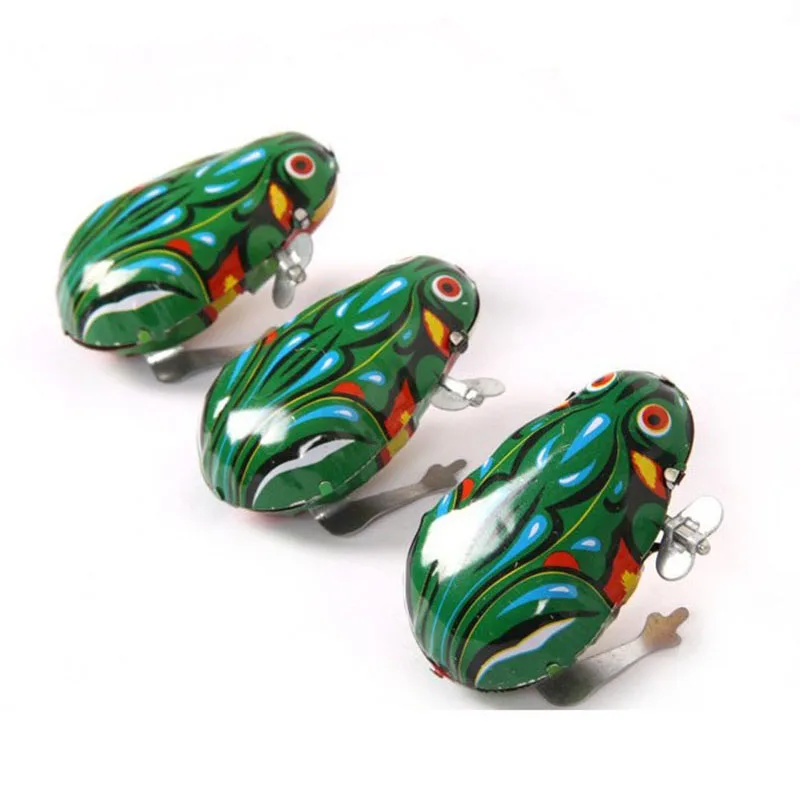 Kids Classic Tin Wind Up Clockwork Toys Jumping Frog Vintage Toy New Action Figures For Children | Игрушки и хобби