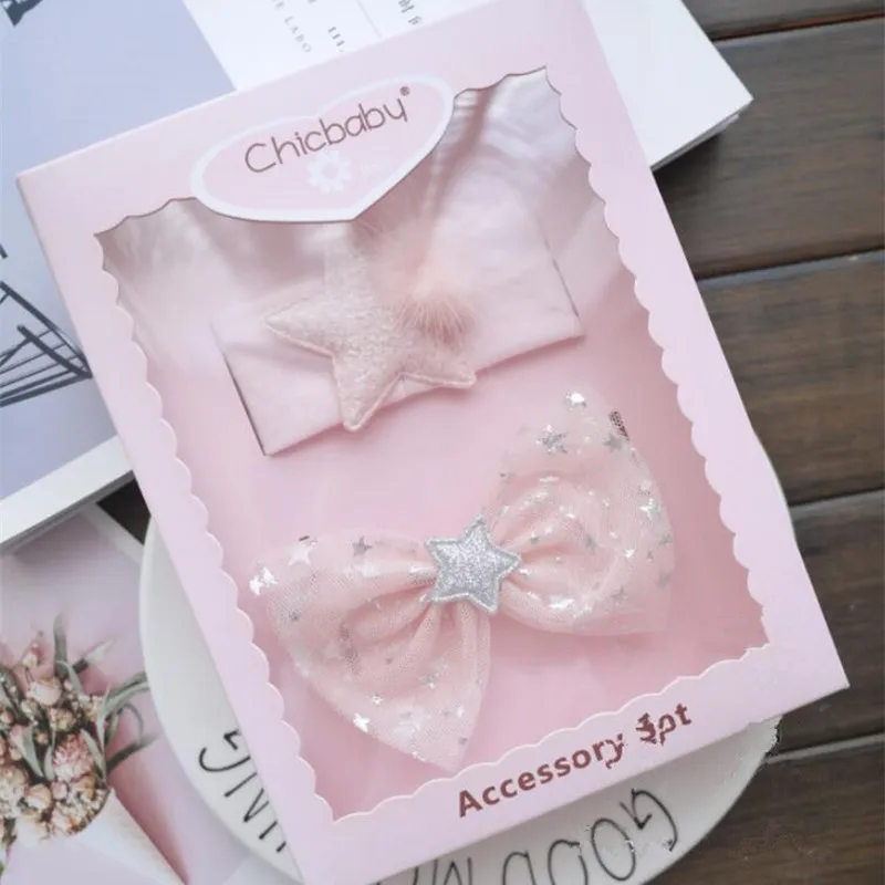 Комплект из 3 предметов головная повязка для девочек с цветочным принтом