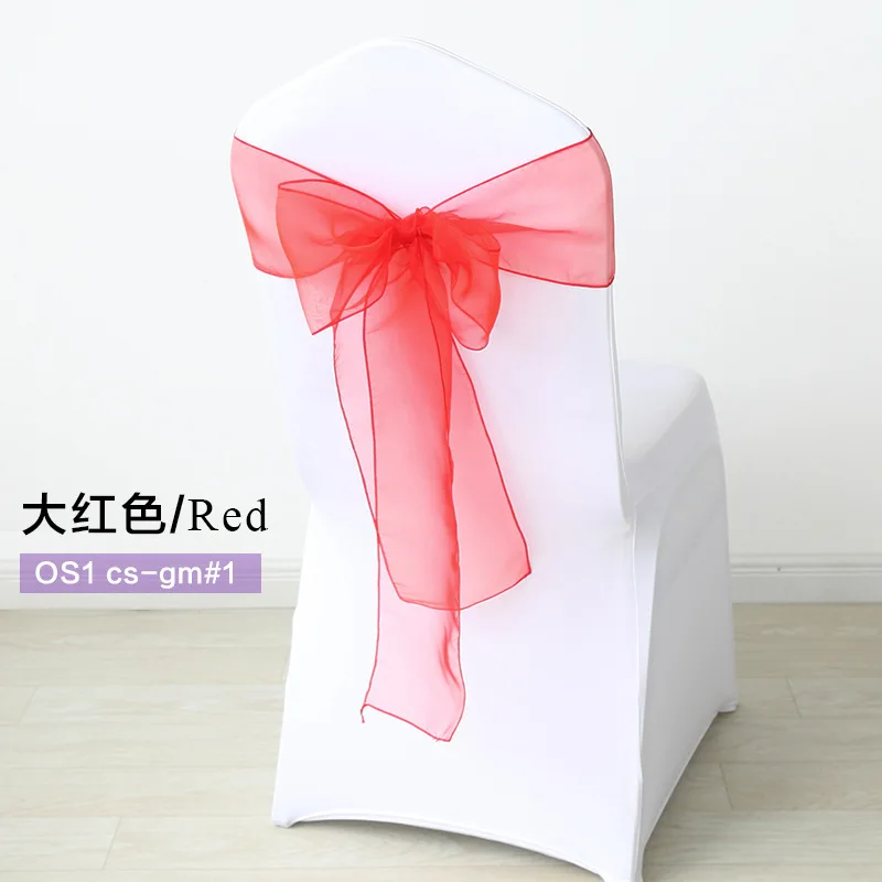 150 шт./компл. высокое качество органза свадебное кресло узел ленты для стульев