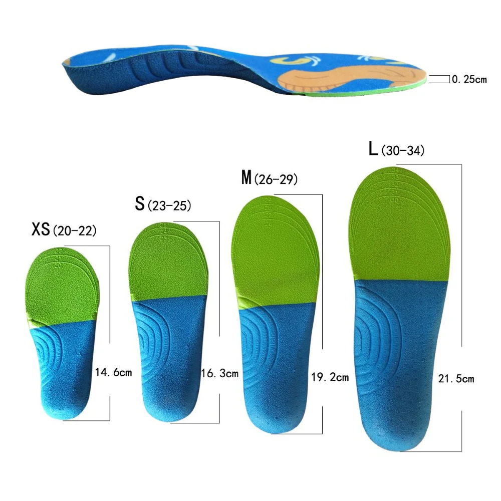 Новые ортопедические стельки для детей из ЭВА с поддержкой свода стопы|kids