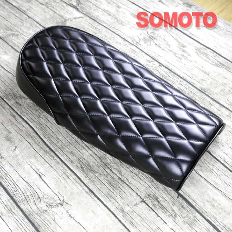 

540mm Universal vintage retro motorcycle CG125 Seat cushion Rhombus Handwork classic motorbike suture diamond flat seat