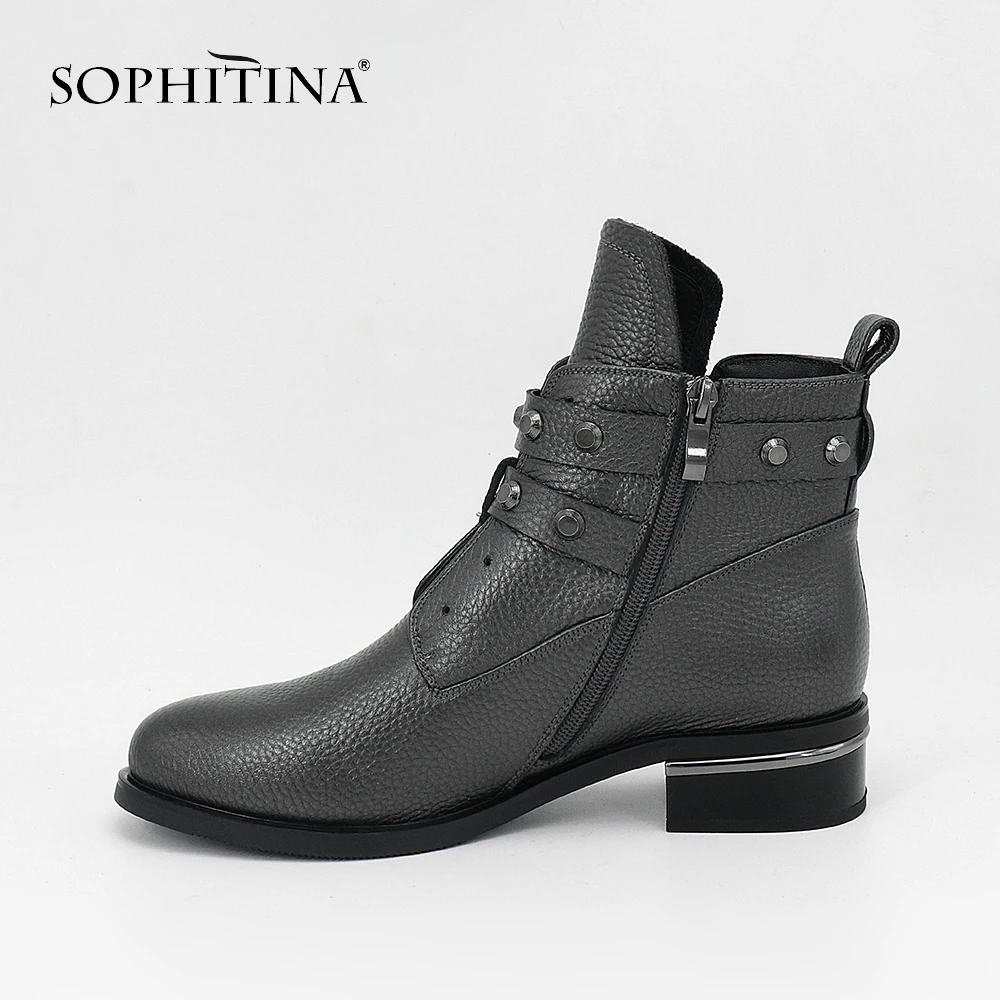 SOPHITINA/Ботильоны женские на весну и осень. Демисезонная обувь женская из