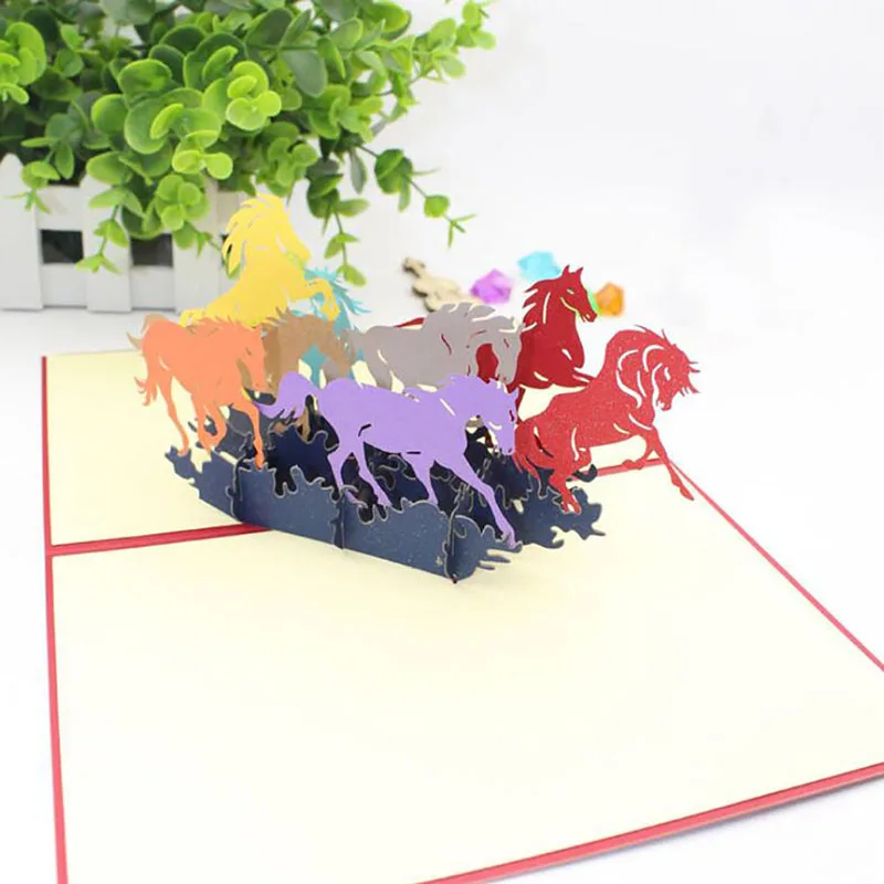 3D лазерная резка поздравительные открытки искусство каллиграфии красочная