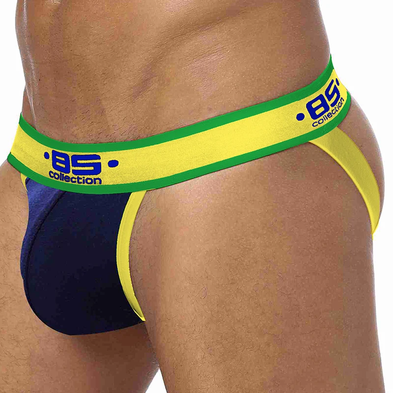 BS 4 шт./лот мужские трусы для геев бандаж мужское нижнее белье сексуальные стринги