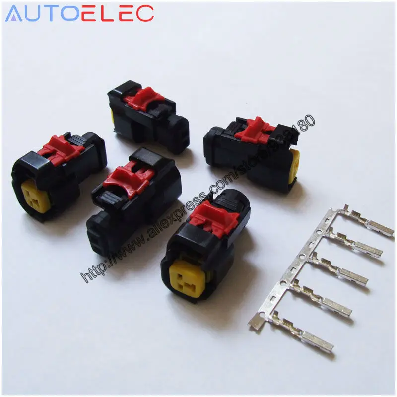 2Pin/way EV6 инжектор топлива Разъемы автомобильный водонепроницаемый электрический