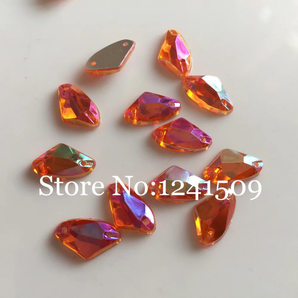 Новинка 2018 стразы для рукоделия свободные бусины ручного шитья 25 шт. оранжевый