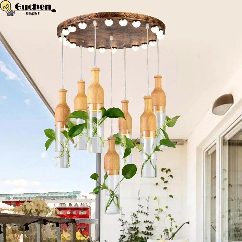 Стеклянная Подвесная лампа подвесной светильник в горшке для ресторана