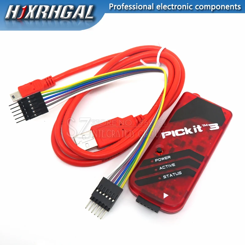 1 шт. PICKIT2 PICKIT3 PICKIT3.4 PIC Kit2/3/3,5 симулятор PICKit 2/3/3,5 программист Emluator красного цвета w/USB кабель Dupond провода