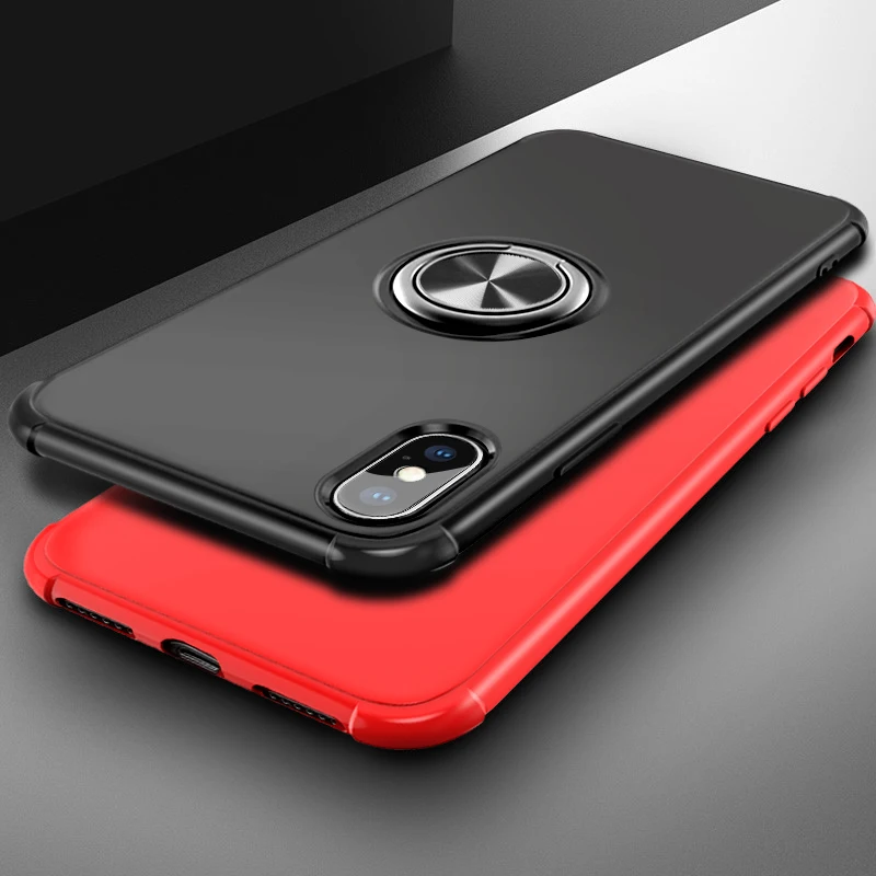 Чехол для iPhone XR XS 6 7 8 X чехол из ТПУ со скрытой подставкой с магнитом автомобиля