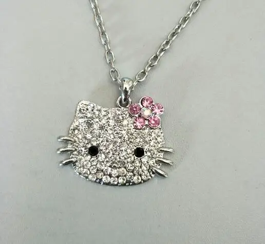Платиновое покрытие Цепочки и ожерелья cat Jewelry Bojiux Нержавеющая сталь цепи Цепочки и Ожерелья Подвески милый котенок кошка Цепочки и ожерелья s Модные украшения для женщин - Окраска металла: Платиновое покрытие