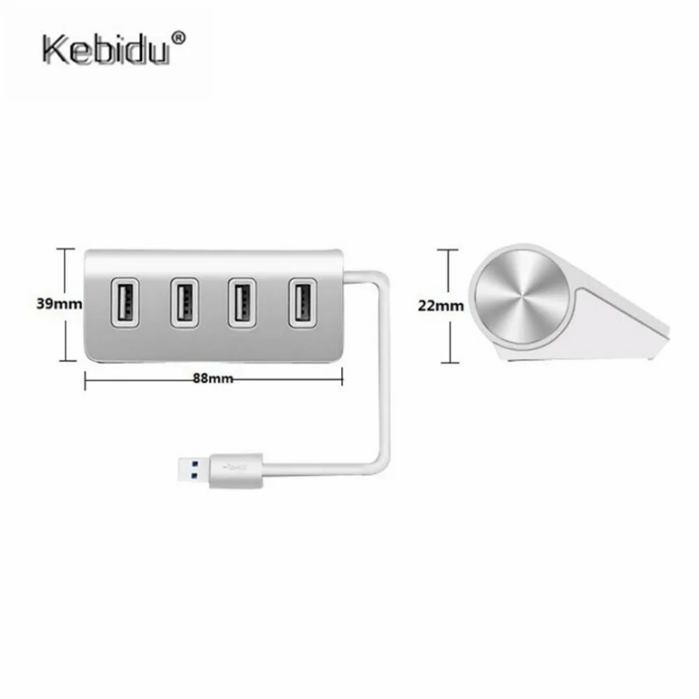 Высокоскоростной usb хаб kebidu с 4 портами расширитель многопортовый адаптер