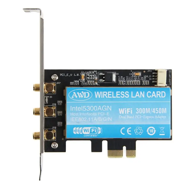 1 шт. сетевая карта для Intel 5300AGN 450 M двухдиапазонный 5 ГГц/2,4 ГГц PCI-E беспроводной WiFi сетевой адаптер