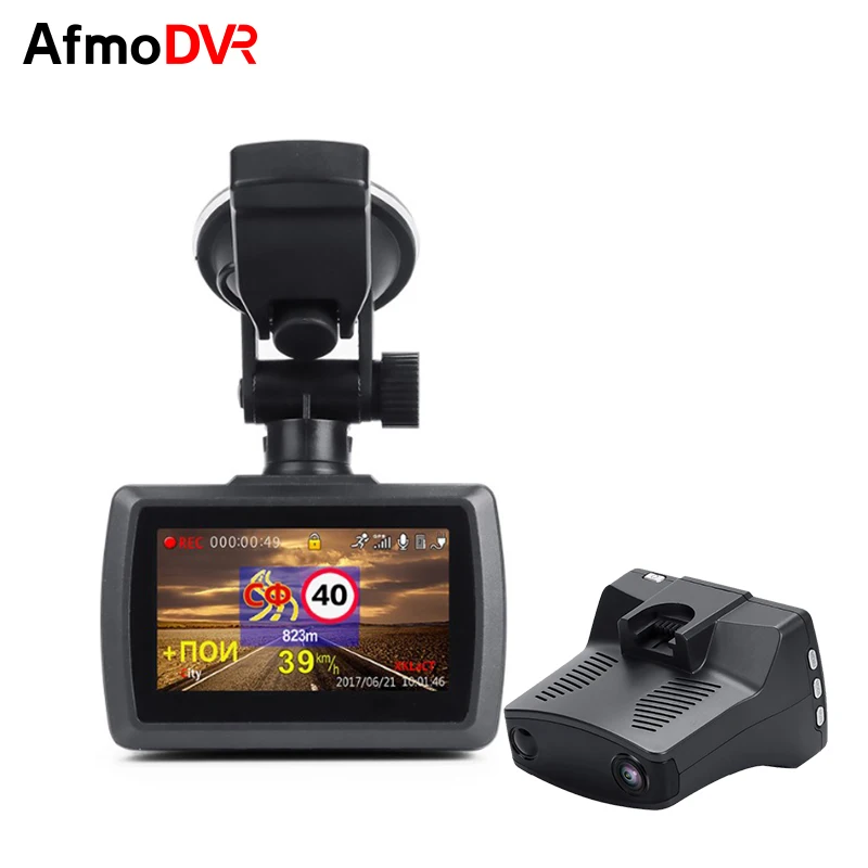 AfmoDVR Видеорегистраторы для автомобилей Видео Регистраторы Камера 3 в 1 Антирадары