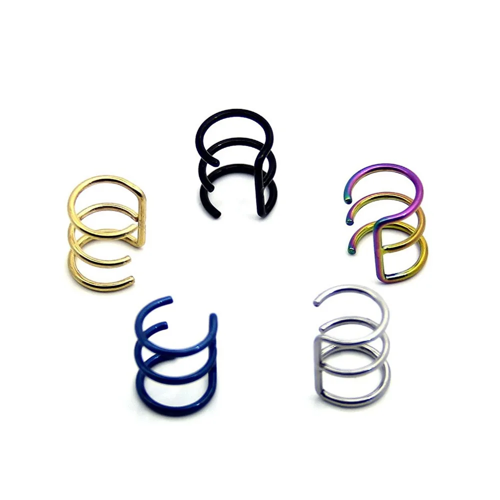 Поддельное кольцо для хряща 1 шт. серьги-спирали без пирсинга | Украшения и