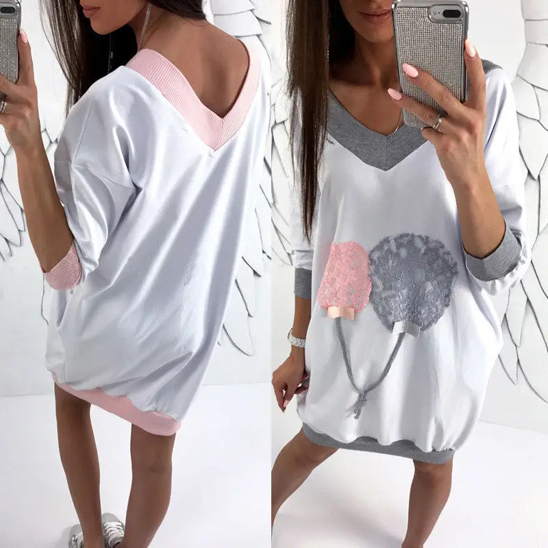 Осеннее платье с длинным рукавом и одуванчиком модное женское Повседневное v