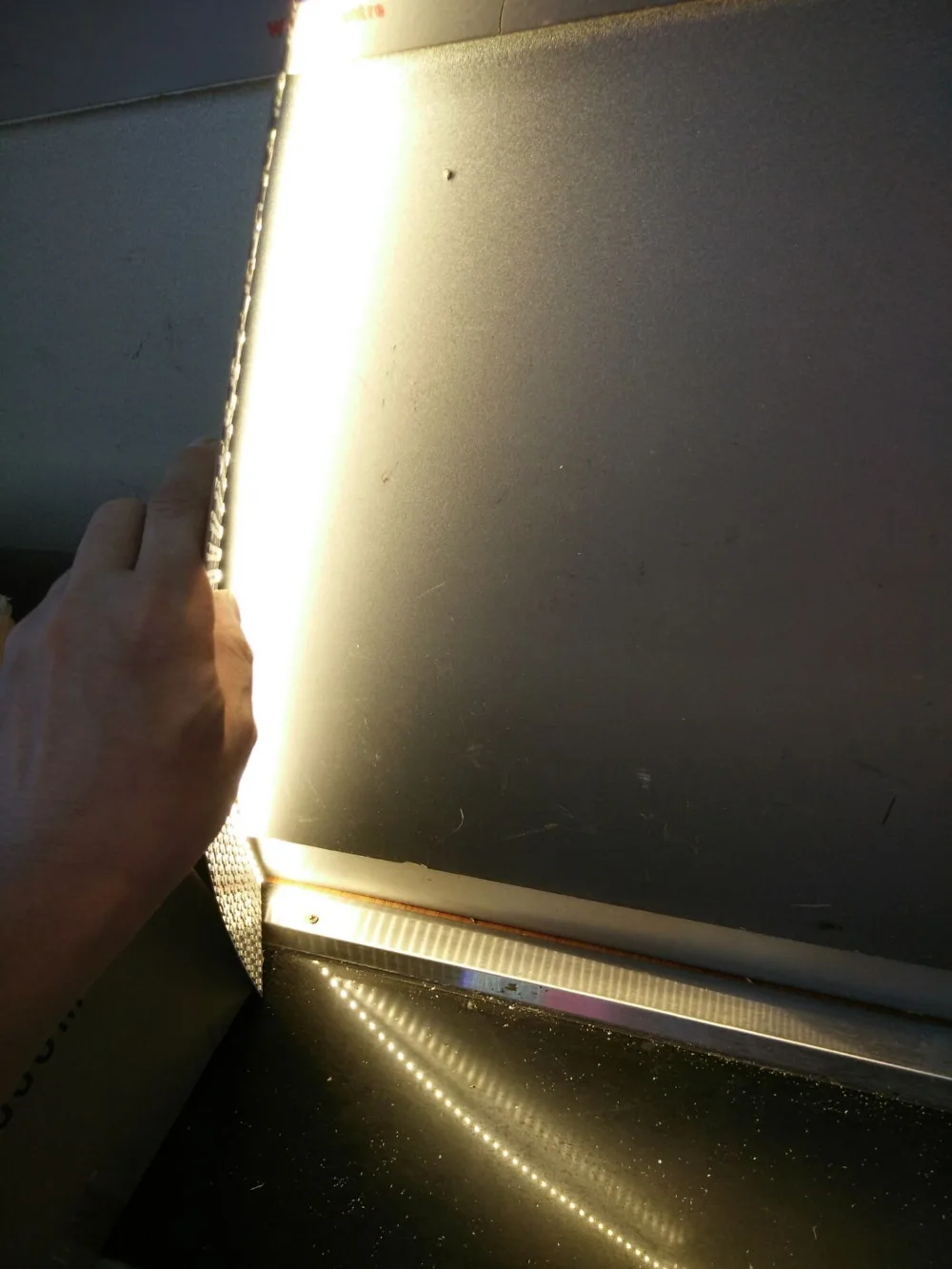 50 см 5630 led жесткая полоса двухрядная 72led белая и теплая dc12v лампа для шкафа без