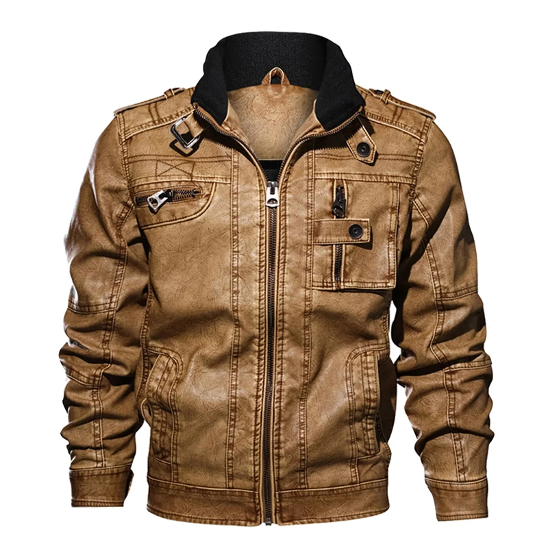 Большой Размер 7XL мужская куртка из искусственной кожи осеннее тонкое пальто