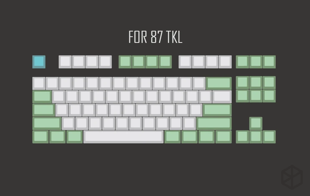 Вишневый профиль краситель Sub Keycap набор толстый PBT пластик Лотос бассейн зеленый белый синий colorway для gh60 xd64 xd84 xd96 tada68 87 104