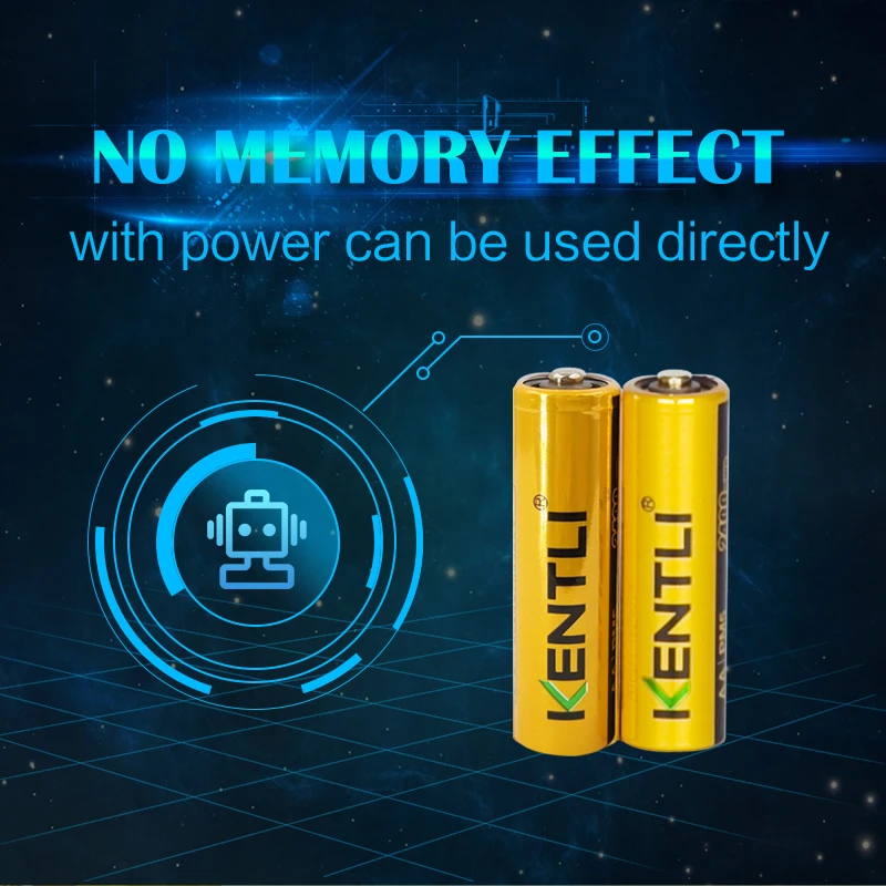 2 шт. 1 5 V 2400mWh Kentli литий-полимерные литий-ионные аккумуляторы AA + USB AAA