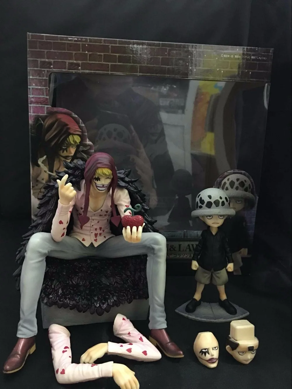 One Piece Corazon Law Фигурки ПВХ 180 мм дьявол фрукты аниме одна штука Коллекционная модель