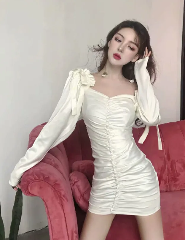 Осеннее модное уличное платье WHITNEY WANG 2018 сексуальное Ассиметричное футляр с