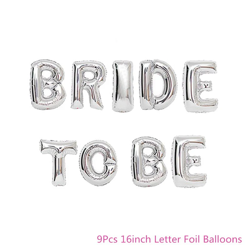 Silver Chicinlife розовое золото буквы "Bride to be" Фольга шар детский ободок-Тиара девичник вечерние украшения Свадебные Душ Поставки - Цвет: Silver
