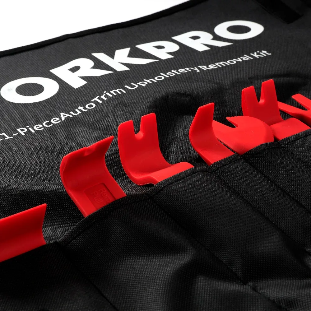 WORKPRO 11 шт., комплекты для удаления обивки автомобиля, набор штанг, авто интерьер, Радио панель, дверной зажим, оконная отделка, установка для удаления