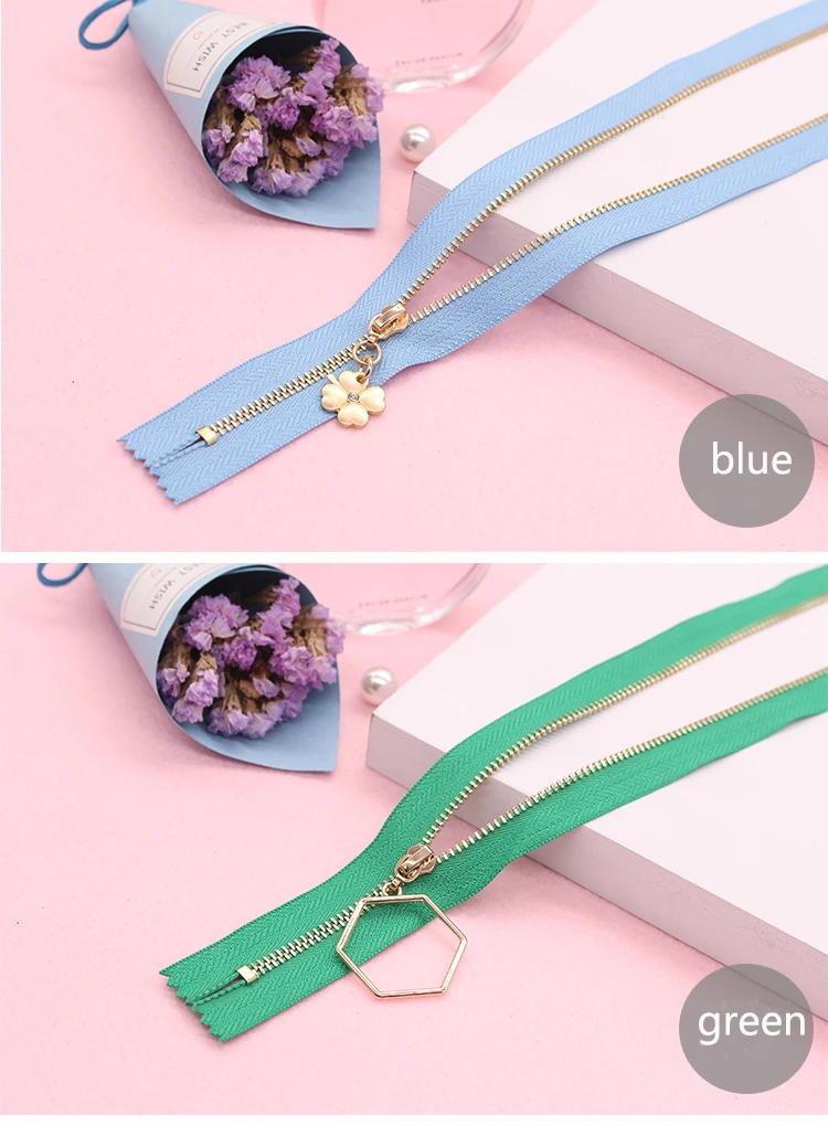 Комплект из 2 предметов Meetee 3# молнии с закрытым концом 35/40/50 см металлическая молния с цветами и жемчугом слайдер многоцветный для Портной Швейные DIY мешок одежды Craft Accessoy