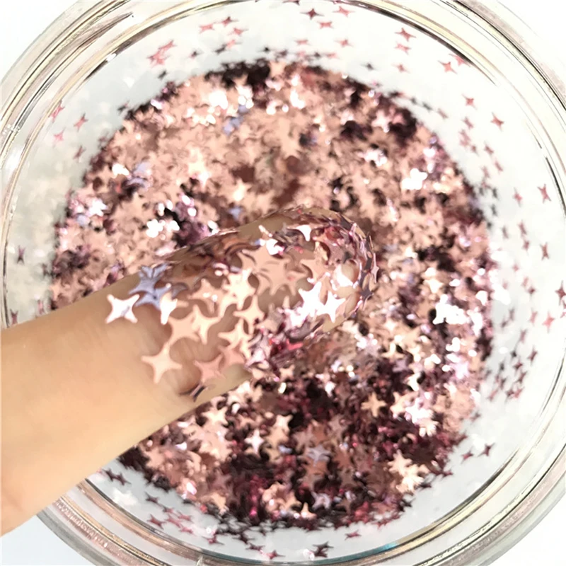 Четырехконечная Звезда Блеск Diy Поставки слаймов игрушка Кристалл ультра-тонкие ломтики ногти художественные советы аксессуары украшения для детских игрушек глина