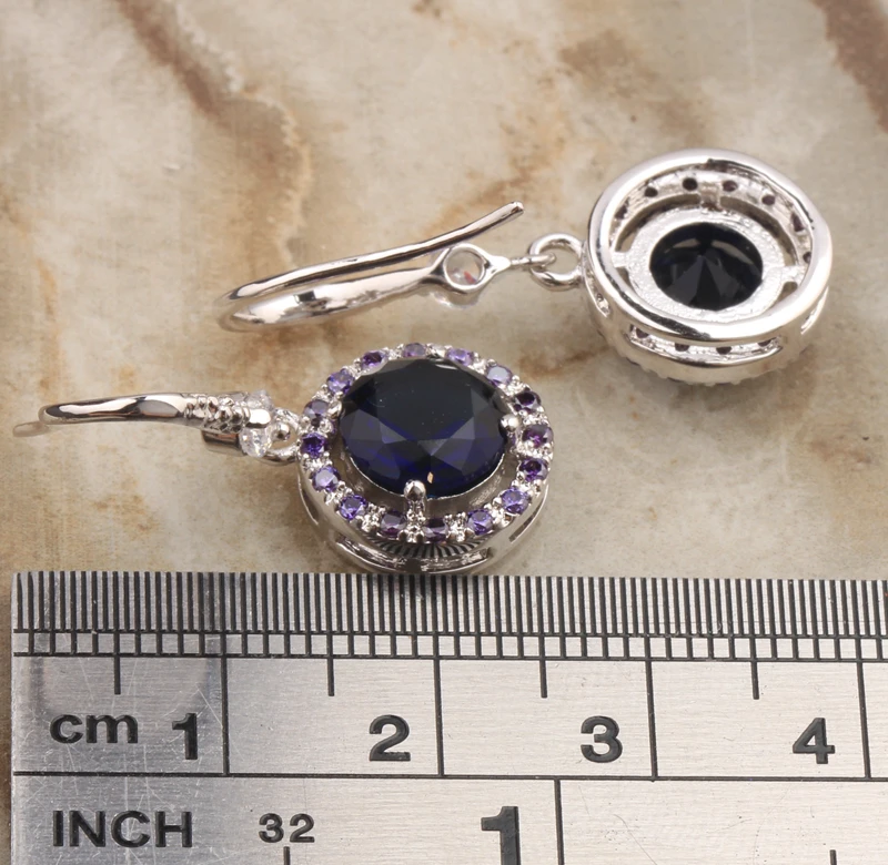 Круглые драгоценные камни зеленые посеребренные серьги-подвески S5166 | Украшения