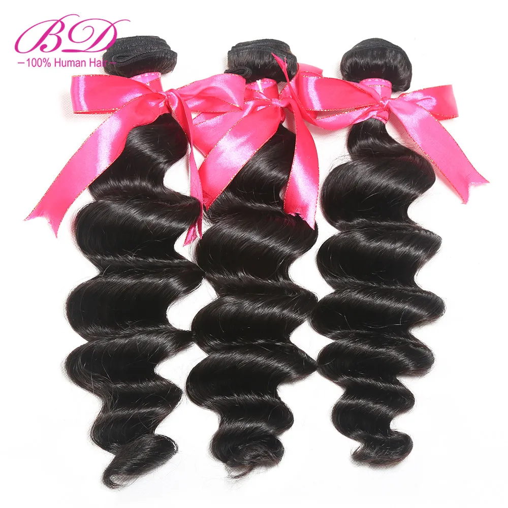 

BD HAIR свободные волнистые человеческие волосы 3 шт./лот бразильские волосы без повреждений класс 8A пучки волос натурального цвета Бесплатная...