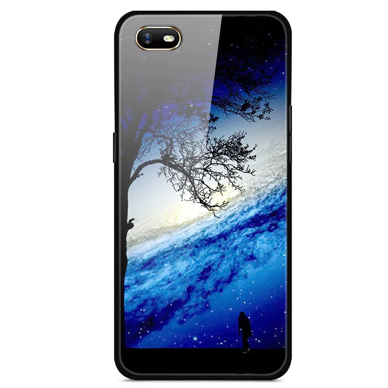 Для OPPO A1K чехол из закаленного стекла жесткий чехол для телефона для OPPO A1K чехол s Мягкий бампер для OPPOA1K A 1K CPH1923 чехол Роскошный - Цвет: 12