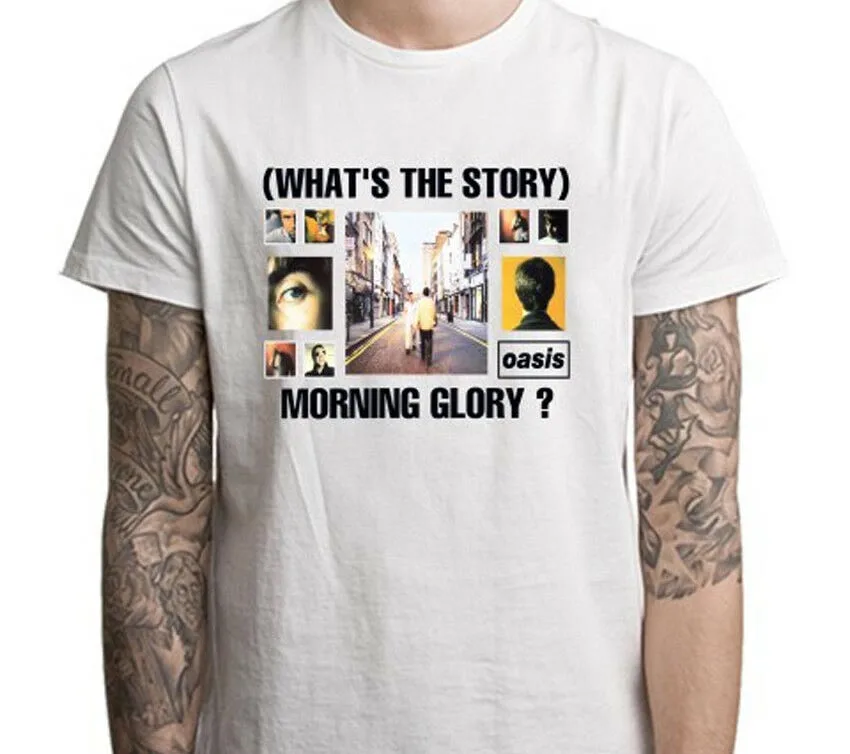 Xuanyutee OASIS What's Story Morning Glory Rock Fan футболка мужская с принтом Lover футболка Homme EU Размер Casaul Fit Прямая