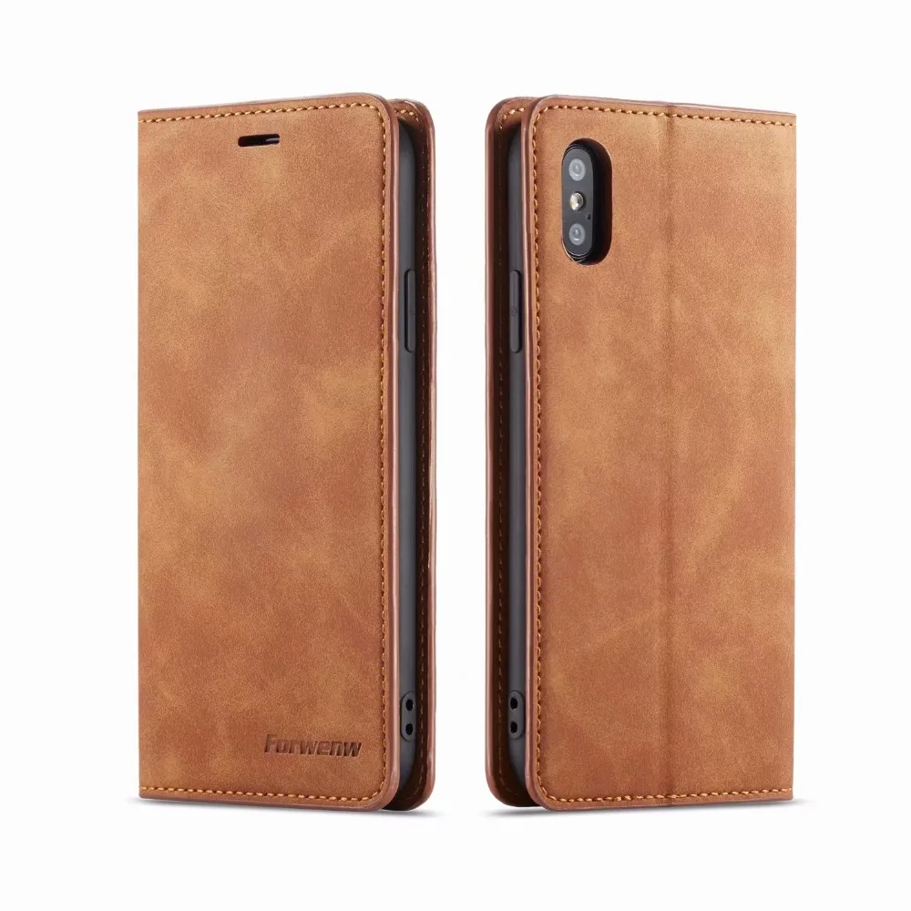 Роскошный кожаный магнитный флип-чехол для iPhone 11 Xs Xr X Max кошелек держатель карт