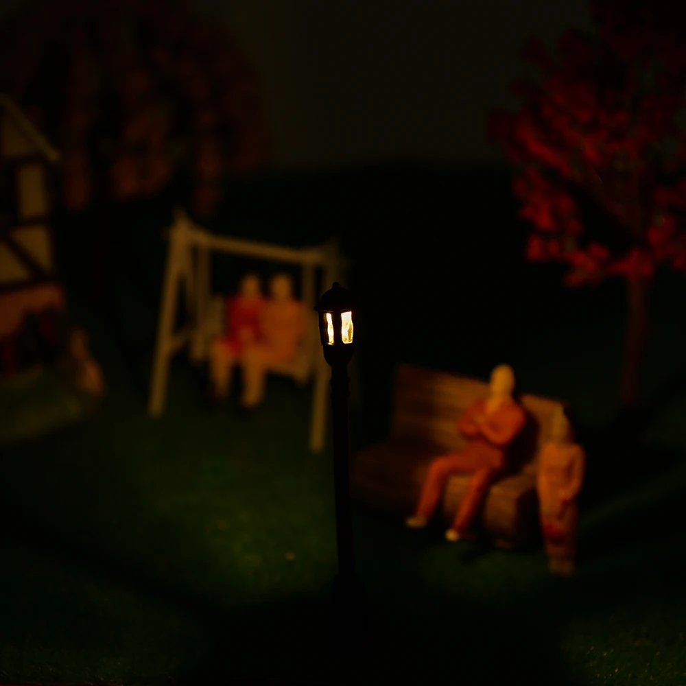 Street Light Garden Lamppost Diorama Railway Train Lamp Layout Sand Table Architecture Building Landscape Plastic Warm DIY Kits | Игрушки и