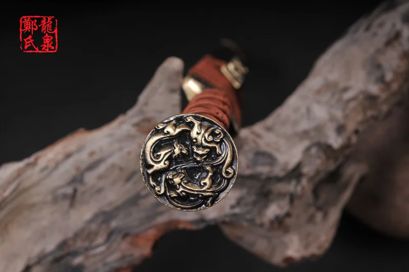 Традиционный китайский средневековый меч из холодной стали лезвие с гравировкой