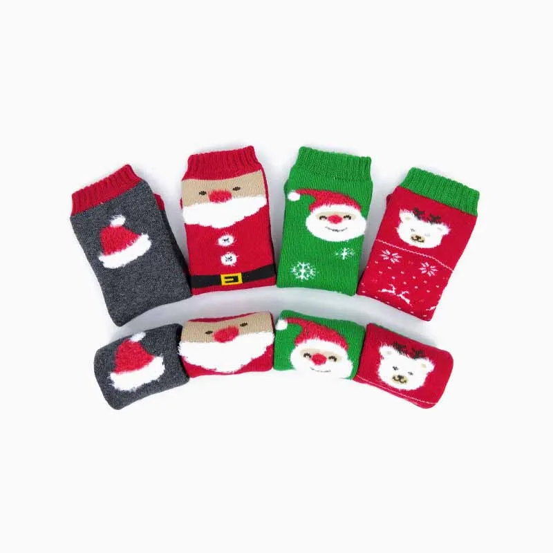 2 пары осенне-зимних рождественских коротких носков хлопковые Прямые Носки с