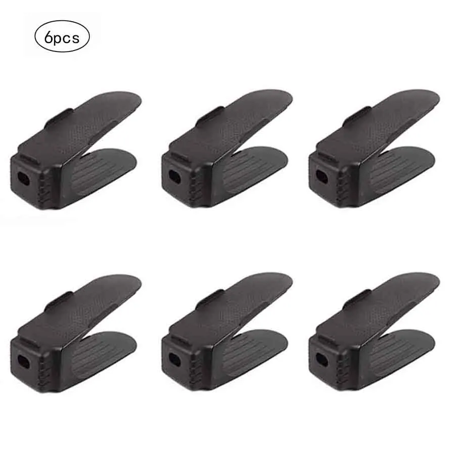 6 шт. легко регулируется хранить регулируемый пластиковый держатель для обуви