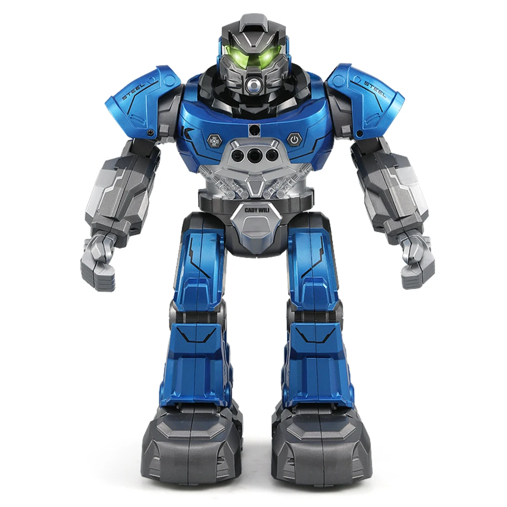 Синий JJRC R5 CADY WILI Интеллектуальный умный робот программируемый АВТО музыкальный танец RC робот и умные часы датчик контроля жестов RC игрушки - Цвет: Синий
