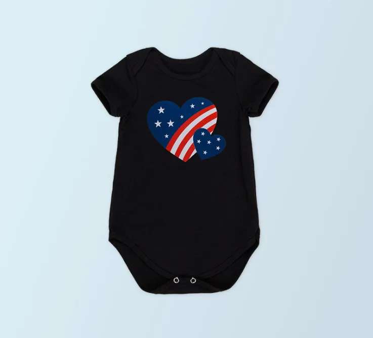 Детский хлопковый комбинезон для новорожденных с принтом в виде сердца|bodysuits for