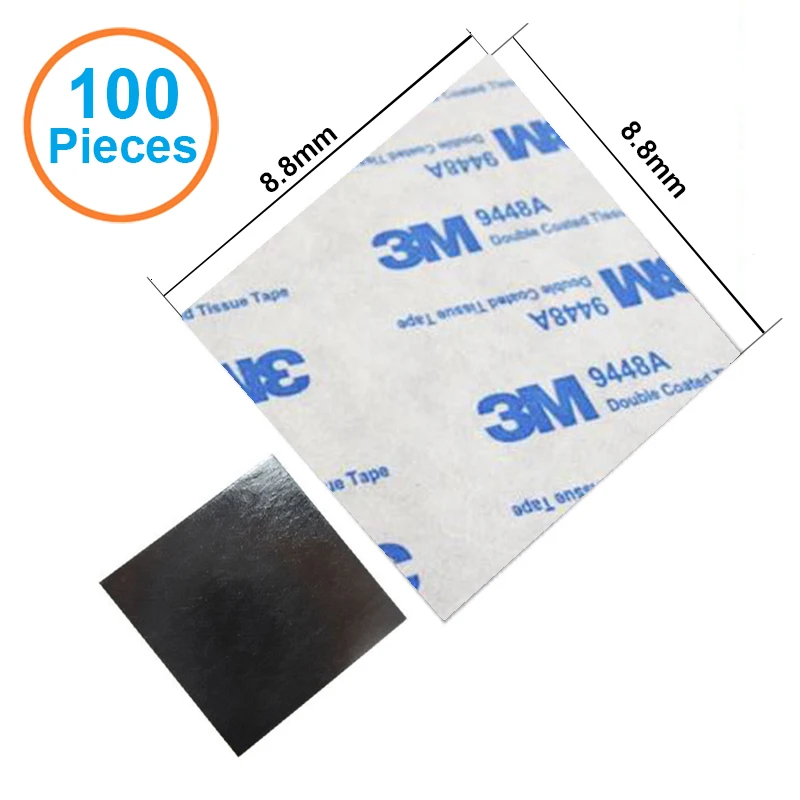 

100pcs 3M9448 8.8x8.8x0.15mm Double Coated Tissue Tape Thermally Conductive Adhesive thermal pad for heat sink heatsink radiator